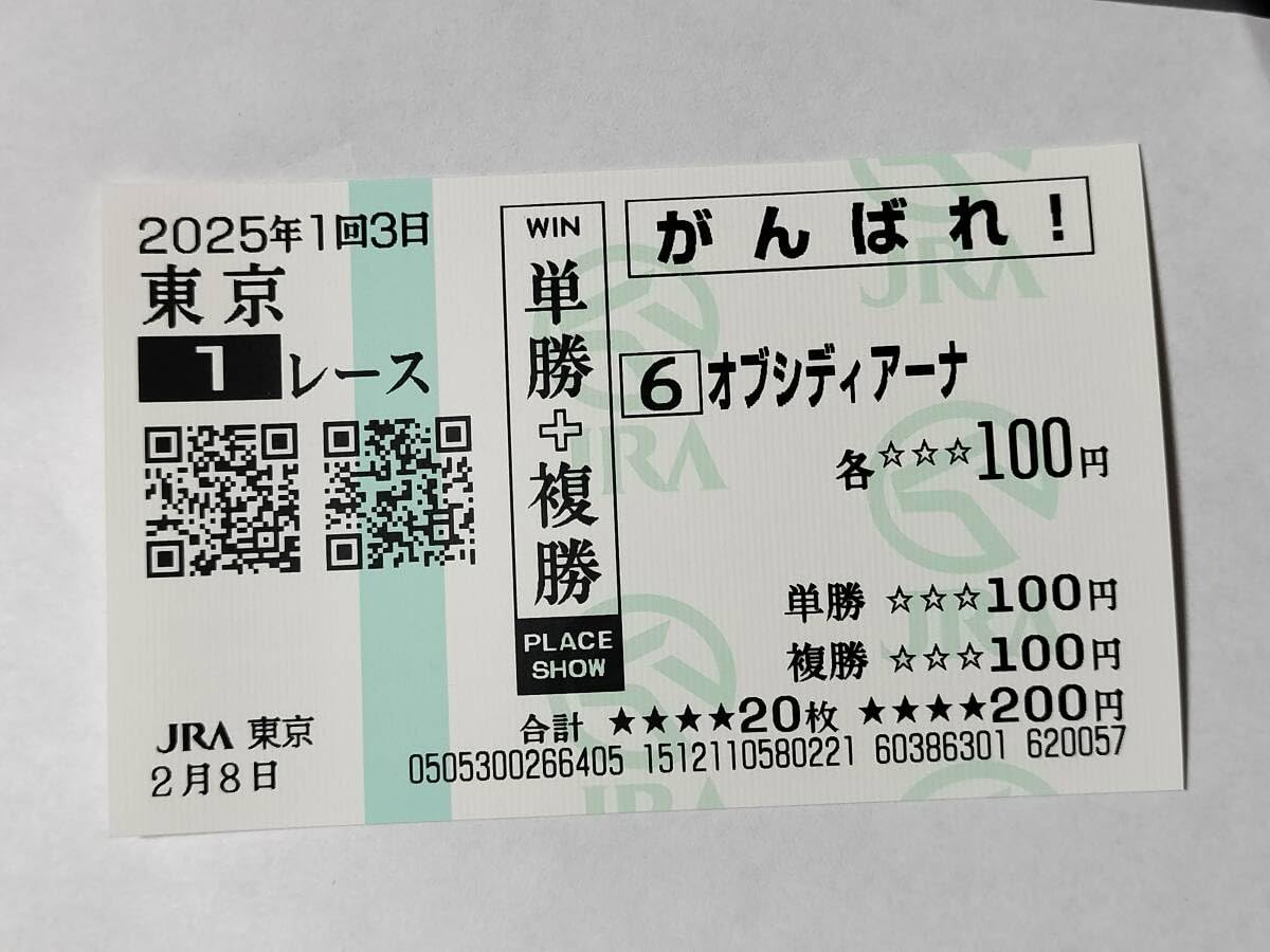 Amazon.co.jp: オブシディアーナ 28 東京1R 3歳未勝利 応援馬券